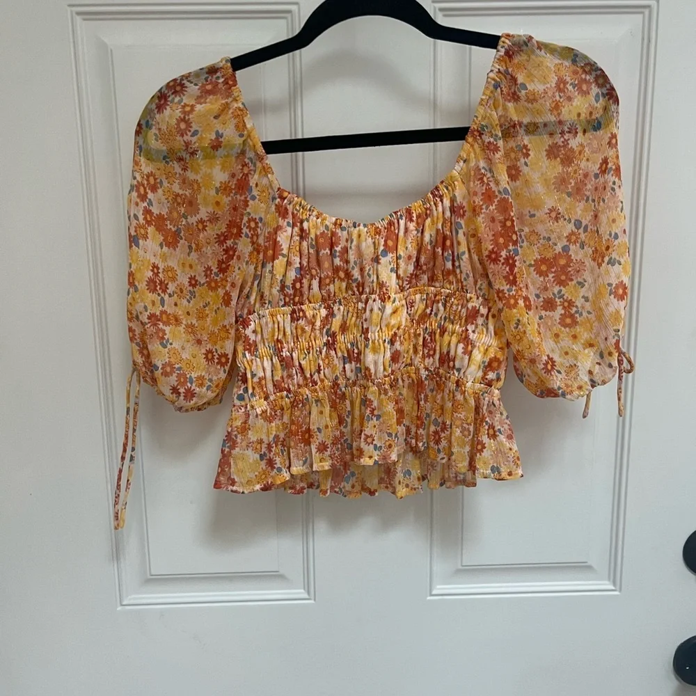 STAUD The‎ Faye Top in Soleil Flower Market, size XS